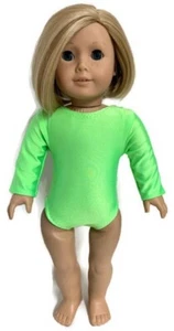 Doll Clothes 18" Lime Leotard Gymnastic Fits American Girl Dolls - Picture 1 of 3
