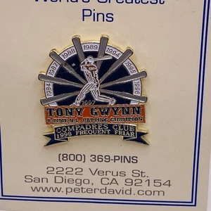 Tony Gwynn 8-Time Batting Champ National League 1998 Pin San Diego Padres - Picture 1 of 3