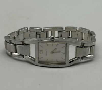 DKNY Watch Women Silver Tone Rectangle Dial Stainless Steel Band New Battery - Image 1 of 4