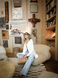 Gladys Tamez Millinery Jackie O Hat White Straw S NWOT $425 - Picture 1 of 5