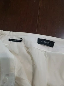 Talbots High Waist Hampshire Ankle Pants Size 14 Cream - Picture 1 of 3
