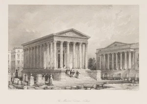WILLMORE (*1814) nach ALLOM (*1804), Maison Carrée in Nîmes, Sst. Romantik - Bild 1 von 5