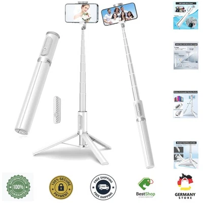 Selfie Stick Stativ 170cm Teleskop All-in-1 Aluminium Mobiltelefon Halter Fer... - Bild 1 von 4