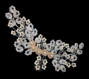 Indian Ethnic Flower Bridal Hair Bun Clips Wedding Hair Accessory Wedding Set - Picture 1 of 10