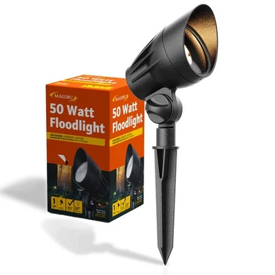 Malibu 50 Watt Floodlight Landscape Lights Outdoor Spotlight Waterproo - Image 1 of 4
