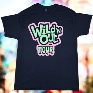 Nueva Camiseta Nick Cannon Wild 'N Out Tour Adulto Talla Grande Negra con Gráficos de Neón - Imagen 1 de 10