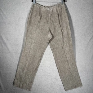 VNTG 1970s Brooks Brothers Tapered Trousers Women Size 14 Linen Knit Made in USA - Picture 1 of 13