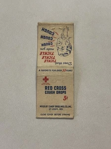 Rotes Kreuz Hustentropfen Candy Bros Mfg Co St Louis Missouri Streichholzschachtelhülle - Bild 1 von 1