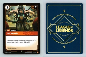 Pit Rookie #136/298 Riftbound League Of Legends Origins 2025 Common TCG - Picture 1 of 1