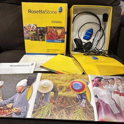 Rosetta Stone Spanish COMPLETE Level 1-5 Set With Headphones Learn Spanish - Image 1 of 4