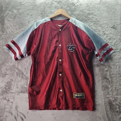 FUBU 05 Burgundy Baseball Jersey Shirt Men’s L Vintage 2000s Streetwear Hip Hop - Image 1 of 4