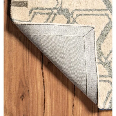 Linon Aspire Geo Hand Tufted Wool 2'x3' Rug in Ivory - Image 1 of 4