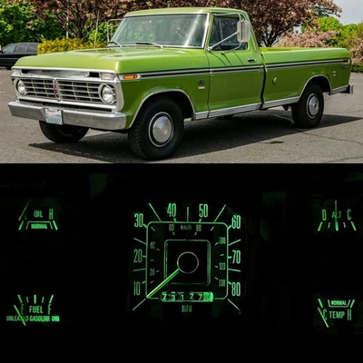 LED Dash Gauge Cluster Lights + Sockets Green For 73-79 Ford F100 F150 F250 F350 - Image 1 of 4