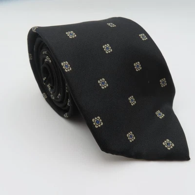 Corbata Mario Valentino Seda Negro Blanco Lunares 3" Ancho 55" Largo EE. UU. Fina De Colección Foto 1 de 4