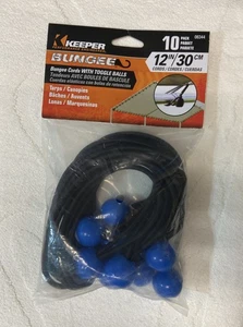 Keeper - 12" Canopy Bungee Cords With Toggle Balls, 10 Pack - Picture 1 of 4