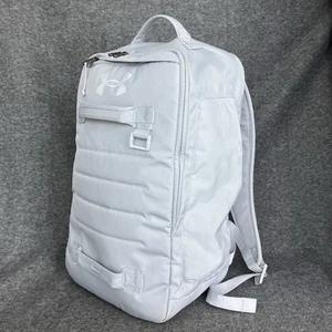 Under Armour Contain Backpack Gym Travel Bag Laptop Large 19” Gray Storm Handle - Picture 1 of 24
