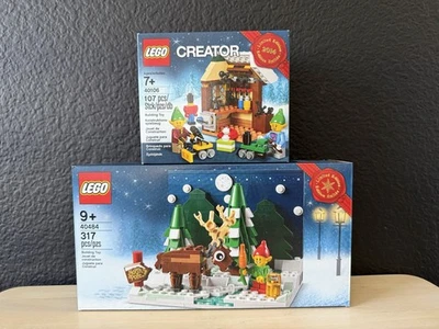 Brand New Sealed LEGO Seasonal Toy Workshop (40106) & Santa's Front Yard (40484) - Image 1 of 2