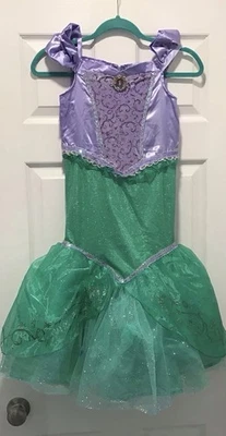 Disney Little Mermaid Girls Deluxe Costume Dress / Size S 4-6X - Image 1 of 4