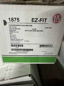US MOTORS 1875 EZ FIT 1/3-1/5PS KONDENSATORLÜFTERMOTOR 208-230/60/1 U/min:825 - Bild 1 von 3