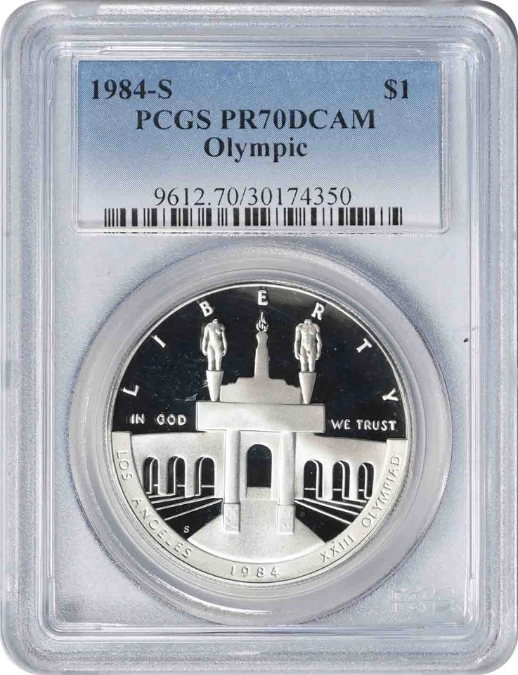 1984-S Olympic Commemorative Silver Dollar PR70DCAM PCGS - Image 1 of 2