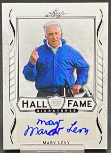 2021 LEAF HALL OF FAME SIGNATURES AUTO MARV LEVY BILLS - Picture 1 of 2