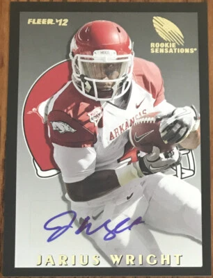 2012 Fleer Retro Rookie Sensations Autographs Darius Wright #RS-28 Arkansas - Image 1 of 2