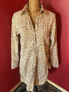 Diane Von Furstenberg Dress Casual Size Medium Long Shirt Dress Vintage - Picture 1 of 5