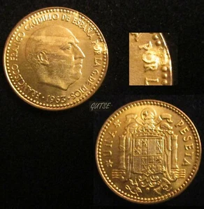 Gutse FRANCO-1413,1 Peseta 1963 19-64, Erreur (12a) Feuille A Sauté , Sans Mis - Picture 1 of 1