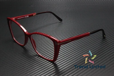 Óculos femininos Tom Ford FT5893 B 069 plástico brilhante bordô 55 mm - Imagem 1 de 4