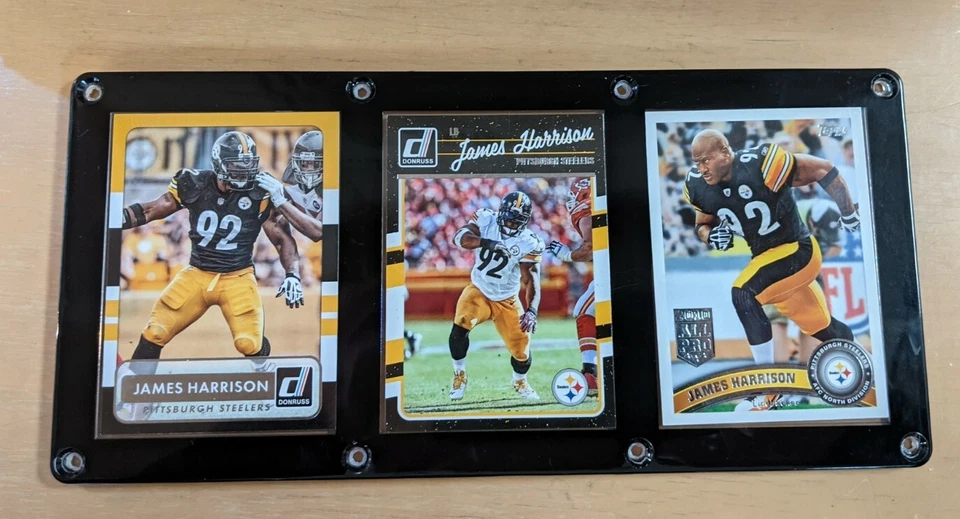 JAMES HARRISON PLACA DE 3 CARTAS PITTSBURGH STEELERS Foto 1 de 1