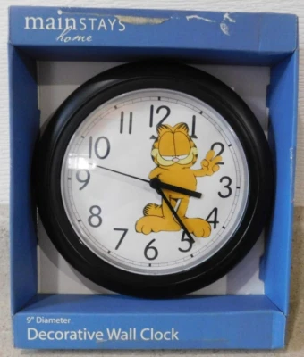 Vintage Mainstays Home 9" Diameter Decorative Wall Clock Garfield Very Rare - Image 1 of 4