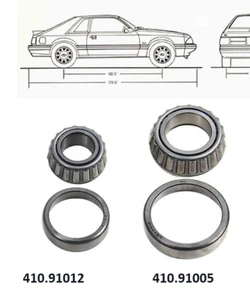 410.91012 & 410.91005 Centric Wheel Bearing Front Set (4) Ford Mustang Fox - Bild 1 von 3