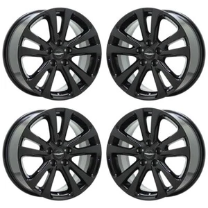 17" Chrysler 200 Gloss Black wheels rims Factory OEM set 2511 - 2015-2017 - Picture 1 of 8
