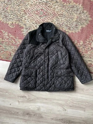 Polo Ralph Lauren Men's Quilted Fleece Lining Calf Suede Patches Jacket Size L - Image 1 of 4