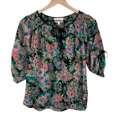 Blusa Top Yumi Kim Floral 100% Seda Para Mujer Talla XS Foto 1 de 4