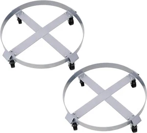 55 Gallon Drum Dolly Heavy Duty Barrel Cart 1000lbs with 4 Swivel Casters - Picture 1 of 7