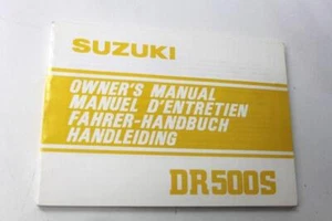 OWNER'S MANUAL SUZUKI DR 500 S 1983 FAHRER HANDBUCH HANDLEIDING MANUEL ENTRETIEN - Foto 1 di 5