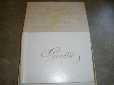 NEW Vintage C. R. Gibson Gold Guest Book WG30G 8" x 6" - Image 1 of 4