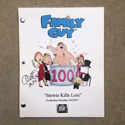 Family Guy 100 Episode Stewie Kills Lois Signed Table Draft Script Alex Borstein - Image 1 of 4
