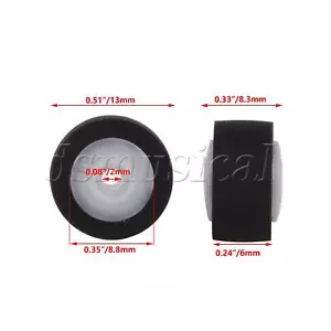 5pcs Rubber 13 x 6 x 2 mm Pinch Roller with Axis for Cassette Decks - Picture 1 of 1