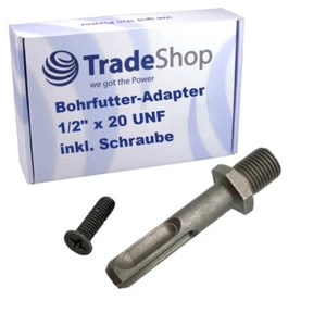 Bohrfutter Adapter 65mm 1/2 Zoll x 20 UNF inkl. Schraube für SDS Plus Maschinen - Bild 1 von 4