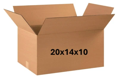 20" x 14" x 10" CARDBOARD BOX - 200 lb -  SINGLE BOX - Image 1 of 4