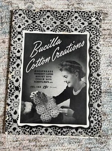 Bucilla Cotton Creations #143 Crochet Patterns 1942 Beadspreads Banquet Cloths - Picture 1 of 10