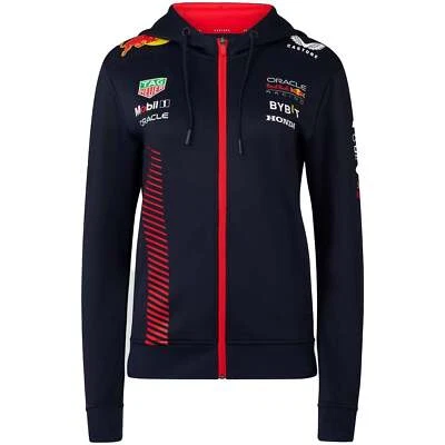 Red Bull Racing F1 Women's 2023 Team Full Zip Hooded Sweatshirt- Navy - Image 1 of 4