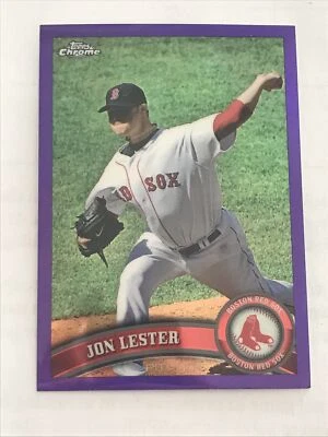 2011 Topps Chrome Retail Purple Refractor /499 Jon Lester #55 Boston Red Sox - Image 1 of 2