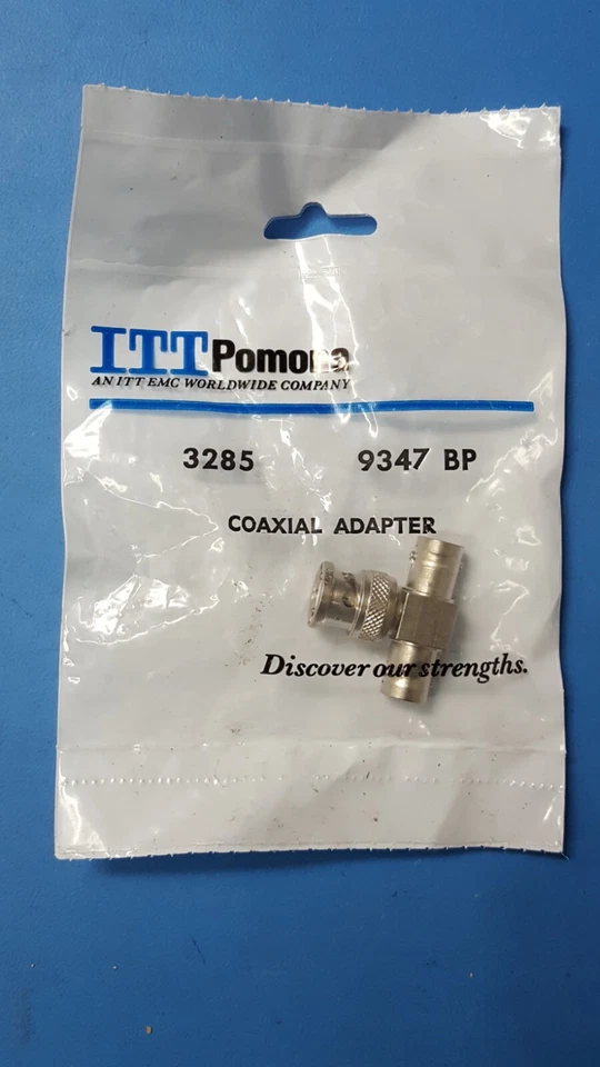 (2 piezas) ADAPTADOR POMONA, 3285, ITT/POMONA BNC, "T", F-M-F, ADAPTADOR COAXIAL TEE Foto 1 de 2