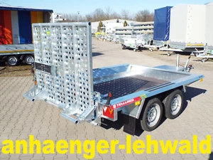 2,7to. Baggertransporter f. Minibagger 255x152cm Neu Minibaggeranhänger Temared - Bild 1 von 15