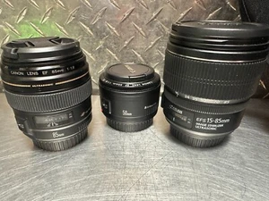 CANON EFS 15-85MM | EF 50MM | EF 85MM SET - Picture 1 of 11
