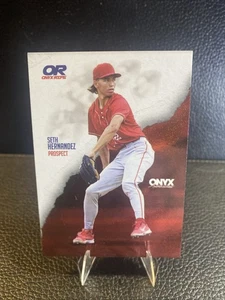 2024 Onyx Rips Shimmer Authenticated Prospect Seth Hernandez Pitcher Vanderbilt - Picture 1 of 2