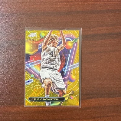 2023/24 Topps Chrome Cosmic Dirk Nowitzki Gold Interstellar Refractor /50 - Image 1 of 3